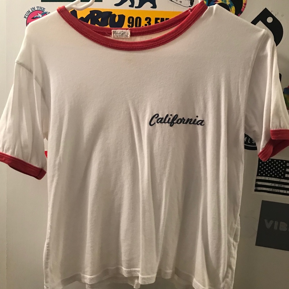 Brandy Melville white California T-shirt